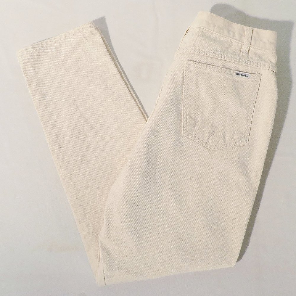 Vintage BILL BLASS Women's 14 (Actual 31 x 30) High Waisted Tapered Leg Jeans